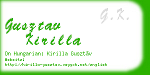 gusztav kirilla business card