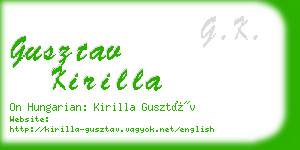 gusztav kirilla business card